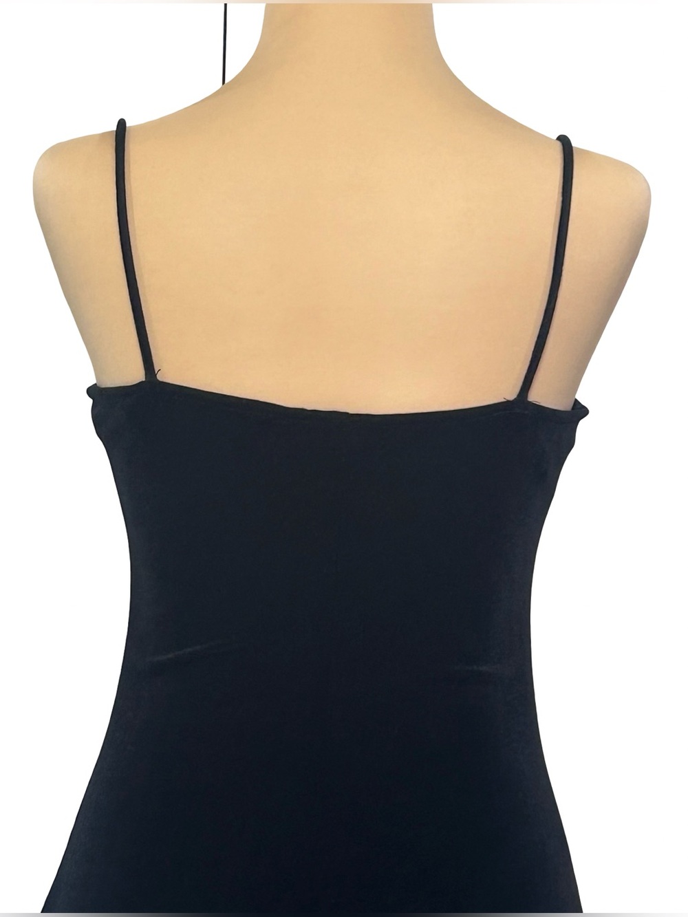 Vintage 90s City Triangles Black Velvet Dress S Embroidered Y2K Goth Whimsigoth - Picture 6 of 10